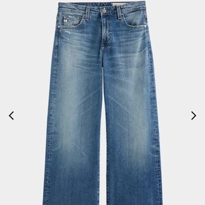 AG Women's Saige High Rise Wide-Leg Crop "16 Years Postcard" Wash Jeans Size 29